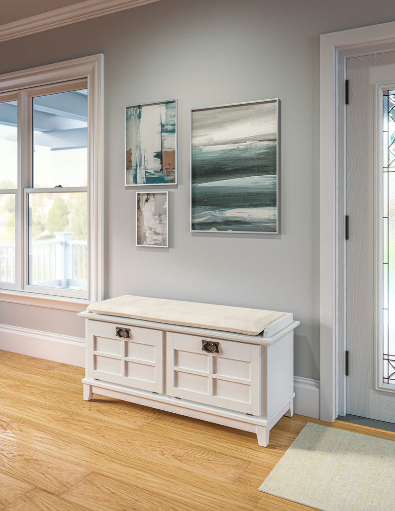 Lloyd Storage Bench by homestyles, Off-White