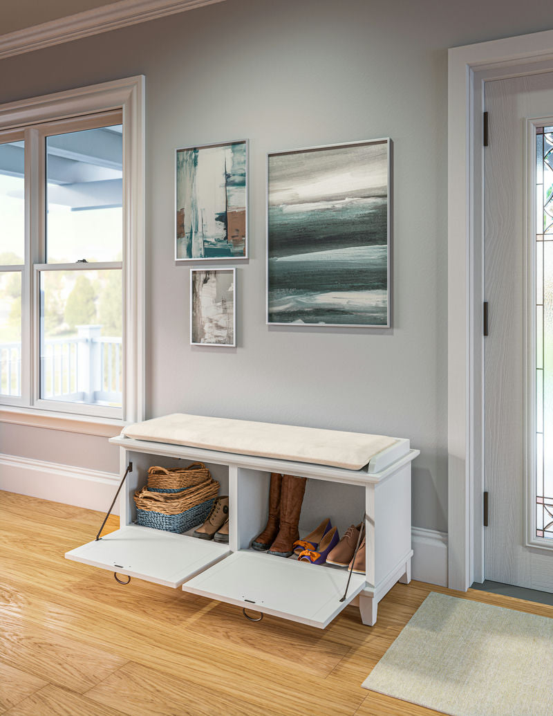 Lloyd Storage Bench by homestyles, Off-White