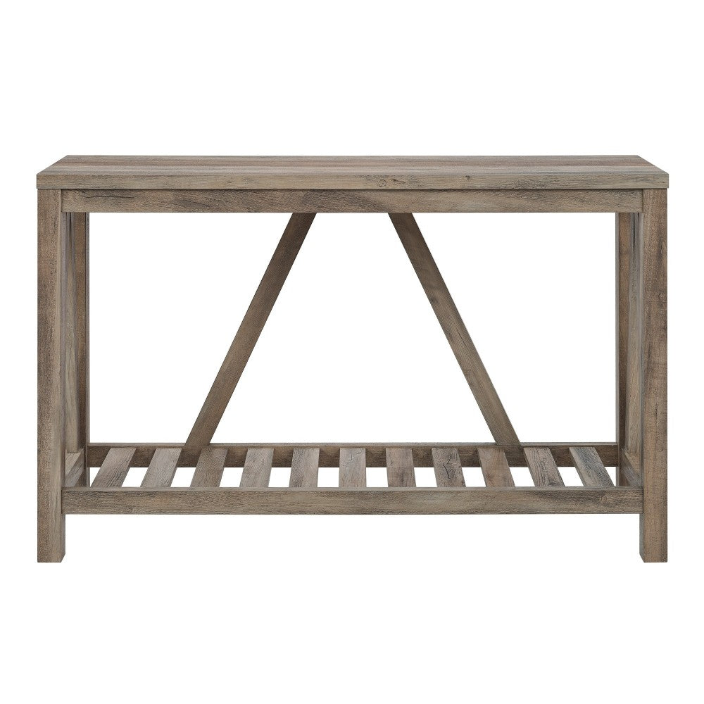 52" Modern Farmhouse Entryway Table - Gray Wash