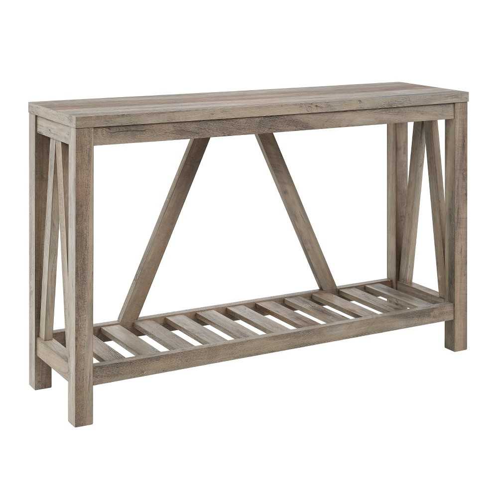 52" Modern Farmhouse Entryway Table - Gray Wash