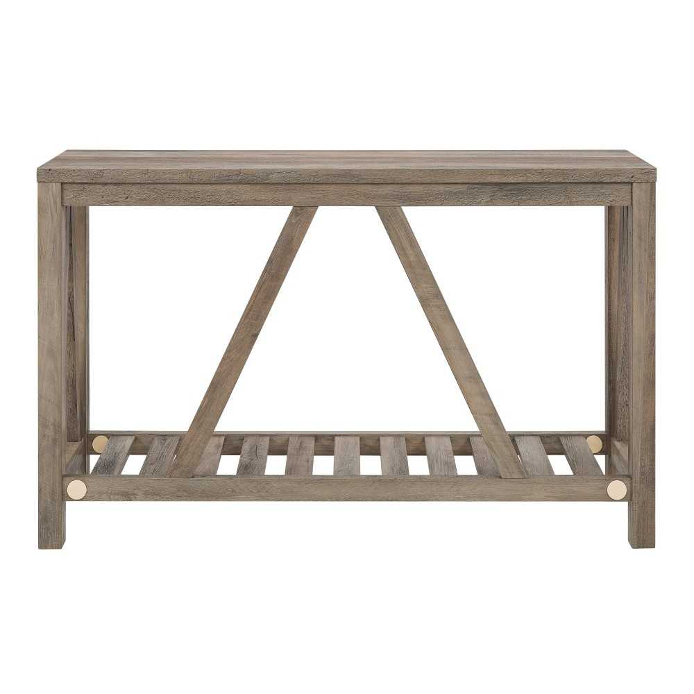 52" Modern Farmhouse Entryway Table - Gray Wash