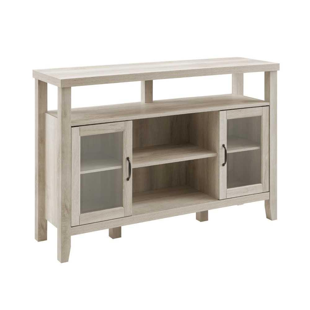 52" Rustic Wood TV Stand - White Oak