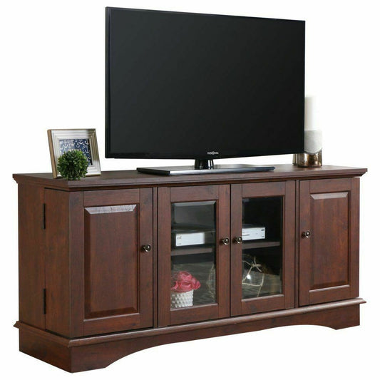 52" Traditional Wood TV Stand - Brown