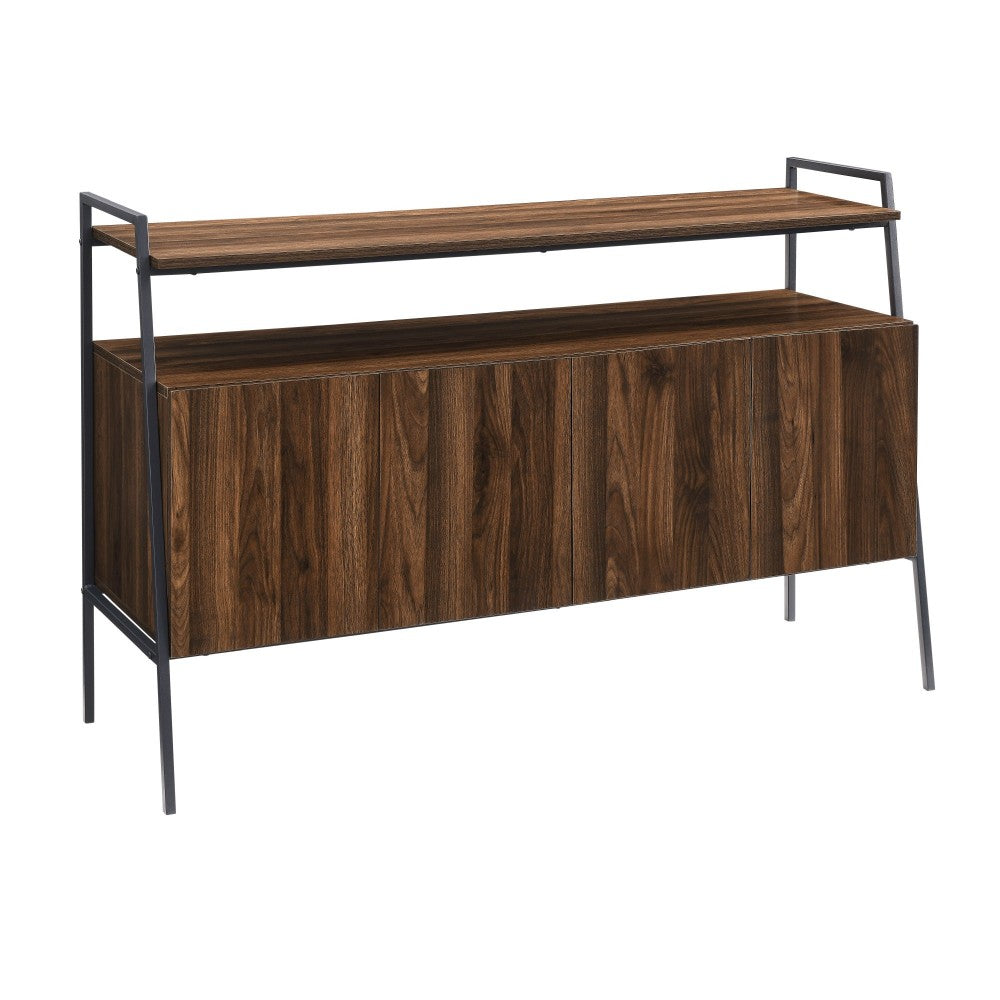 52" Urban Industrial TV Stand - Dark Walnut