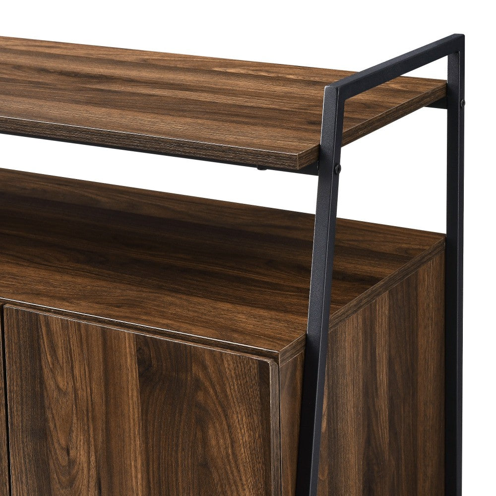 52" Urban Industrial TV Stand - Dark Walnut