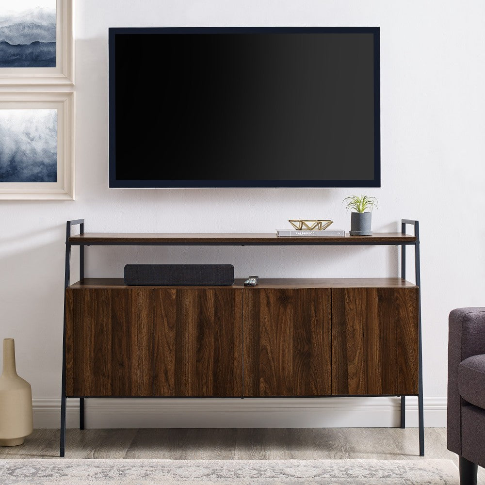 52" Urban Industrial TV Stand - Dark Walnut