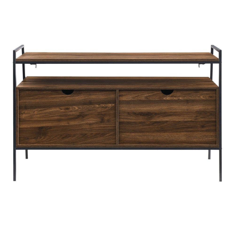 52" Urban Industrial TV Stand - Dark Walnut