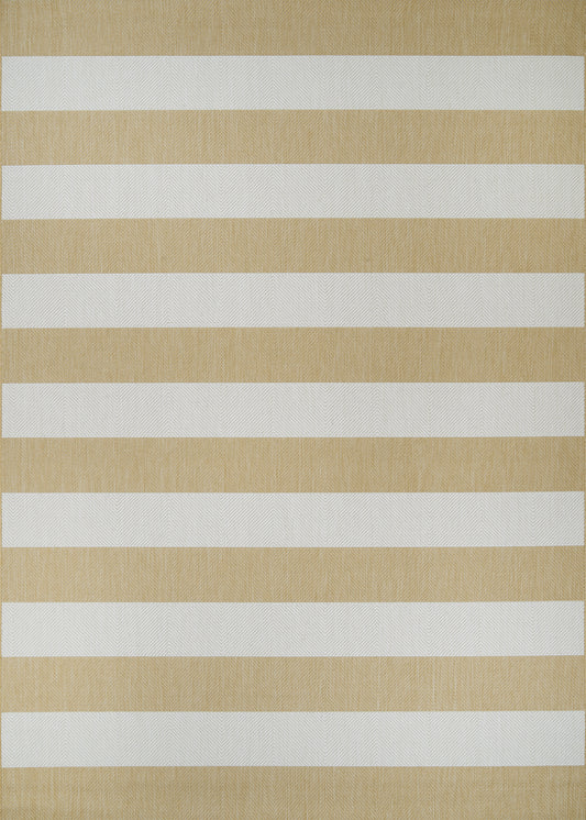 Couristan Afuera Yacht Club Butterscotch-Ivory Rug 6'6" x 9'6"