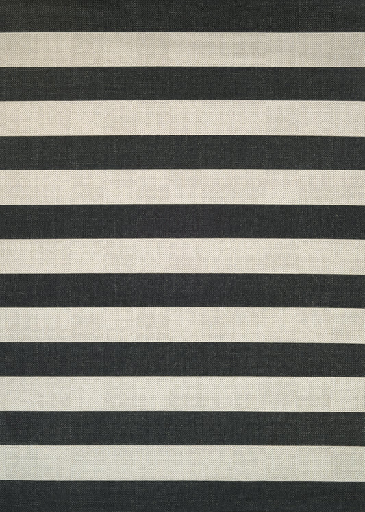Couristan Afuera Yacht Club Onyx-Ivory Rug 2' x 3'7"