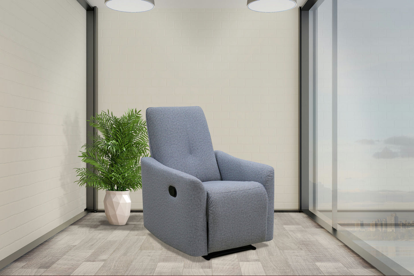 Ivah Recliner Chair, Grey
