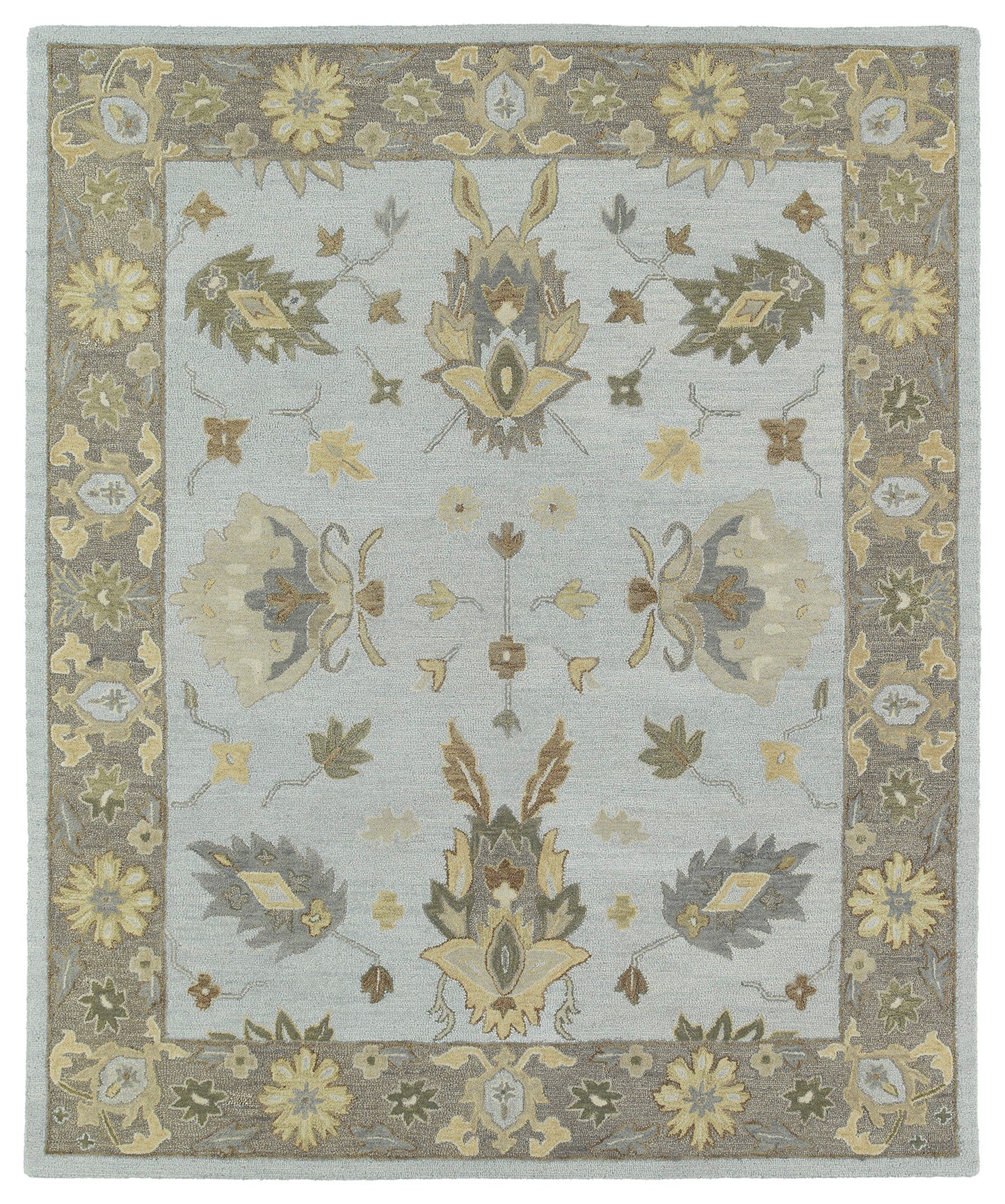 Kaleen Brooklyn Collection Light Silver Throw Rug 2' x 3'