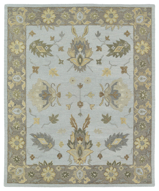Kaleen Brooklyn Collection Light Silver Area Rug 8' x 11'
