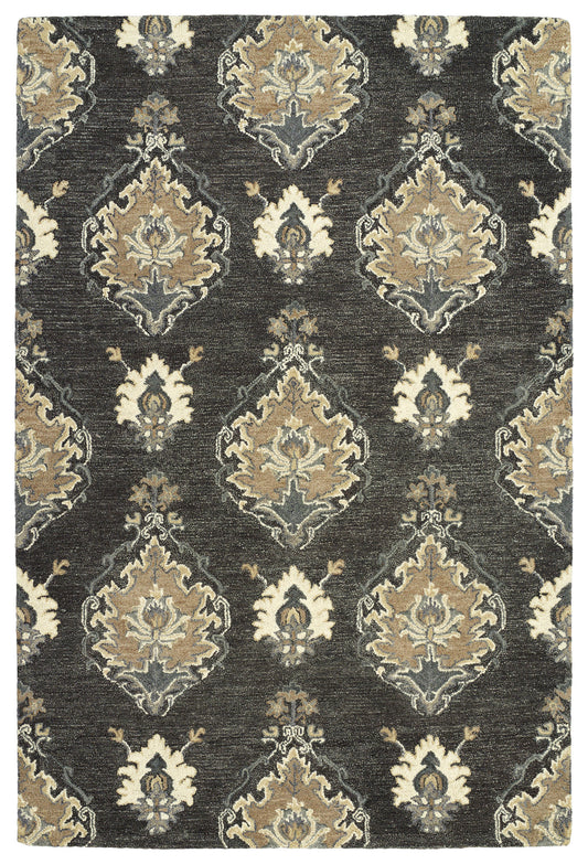 Kaleen Brooklyn Collection Dark Charcoal Area Rug 8' x 11'