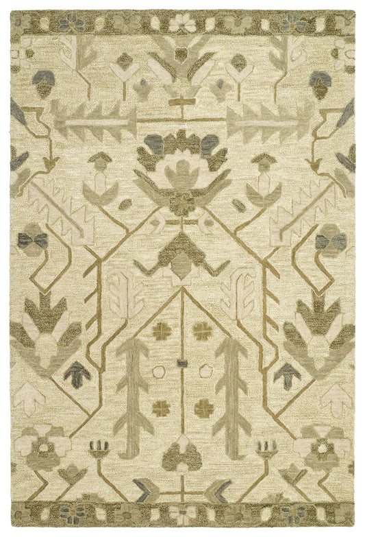 Kaleen Brooklyn Collection Light Olive Area Rug 9'6" x 13'