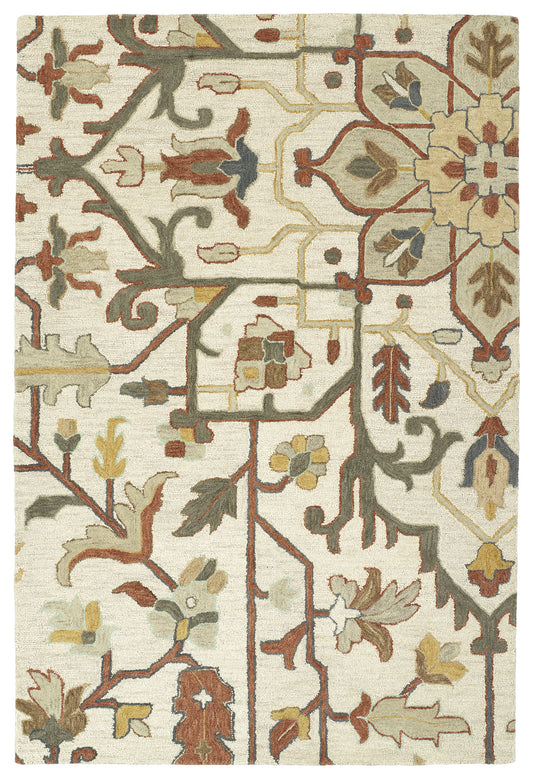 Kaleen Brooklyn Collection Mushroom Linen Area Rug 9'6" x 13'