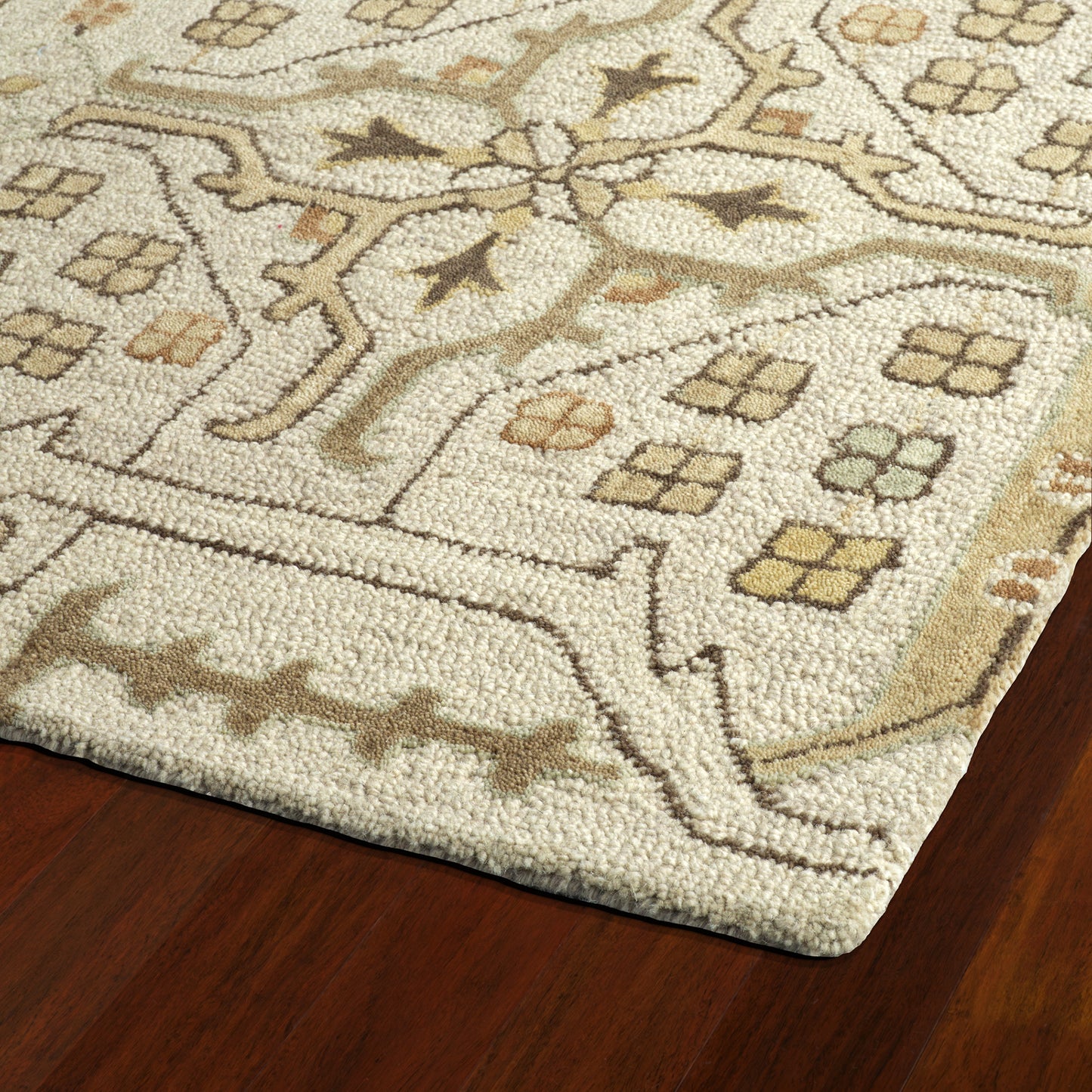 Kaleen Brooklyn Collection Mushroom Beige Throw Rug 2' x 3'
