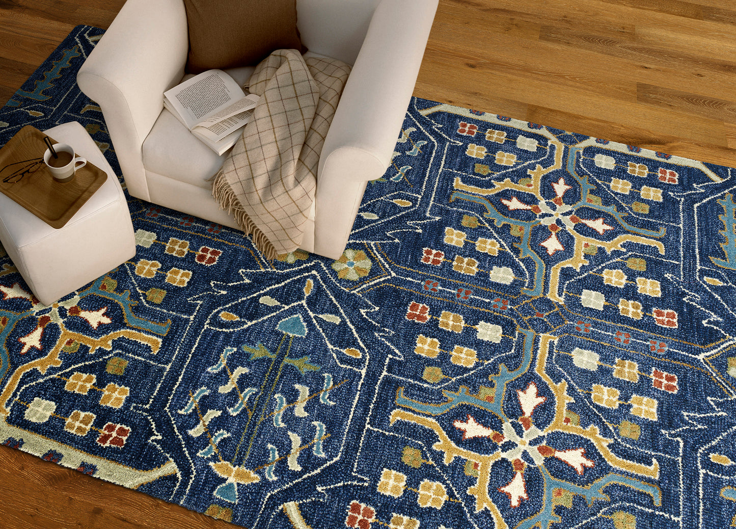 Kaleen Brooklyn Collection 5310-22 Navy Throw Rug 2' x 3'