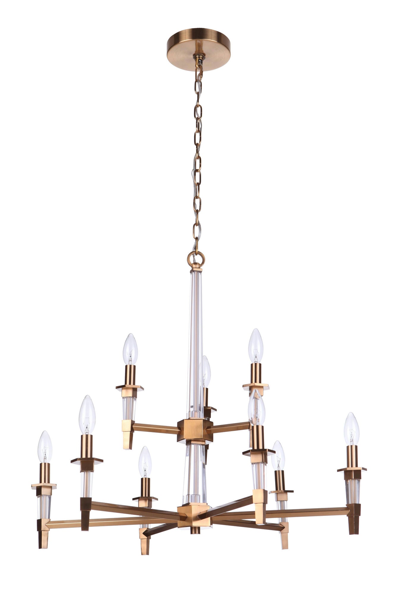 Tarryn Chandelier 9 Light - Satin Brass