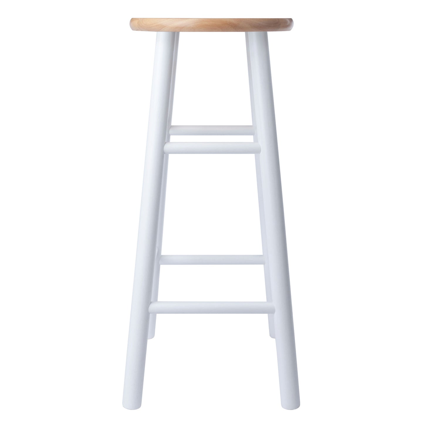 Huxton 2-Pc Bar Stool Set, Natural and White