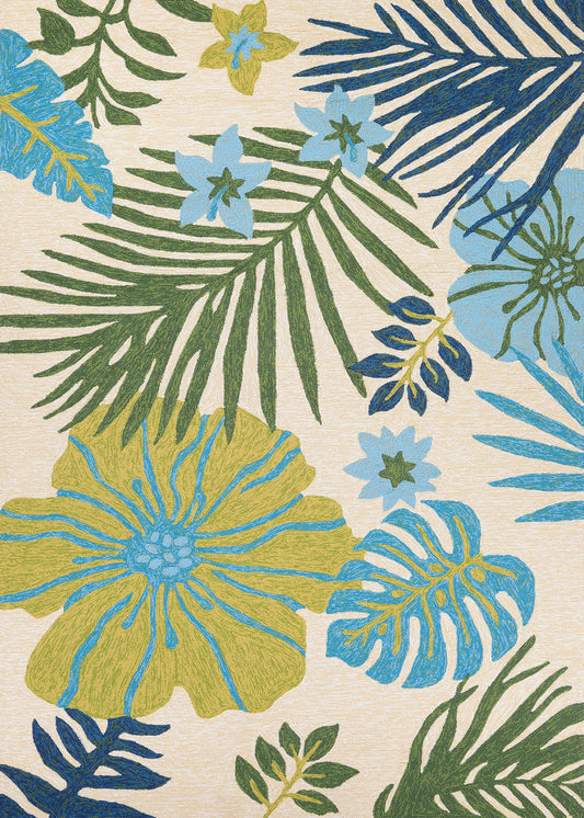 Couristan Covington Summer Laelia Ivory-Fern Rug 8' x 11'