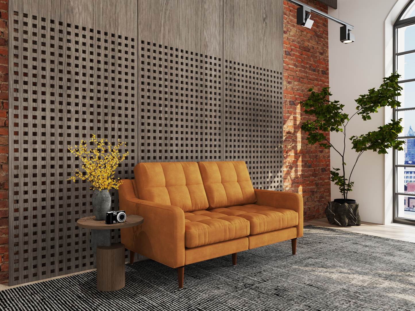 Sofi 301 Modular Leather Loveseat