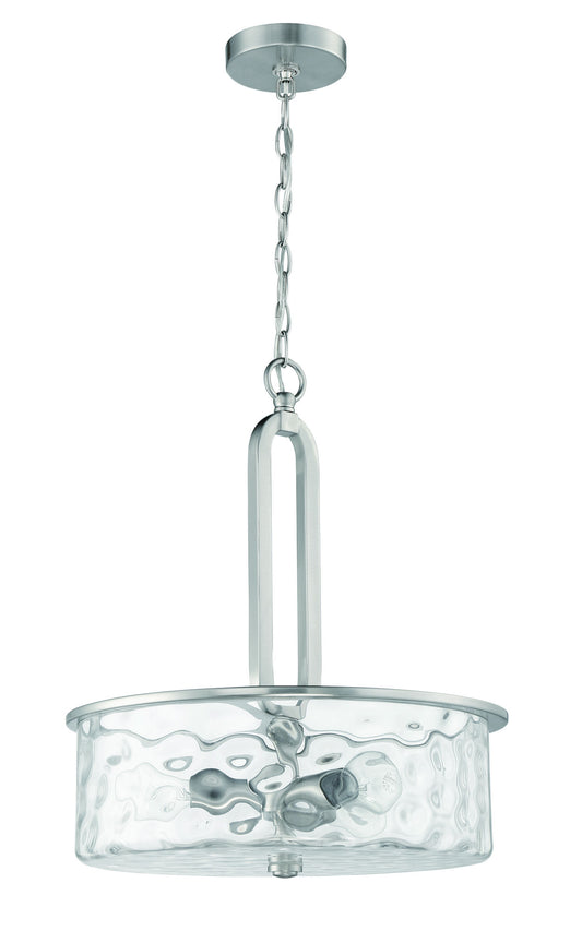 3 Light Pendant in Brushed Polished Nickel
