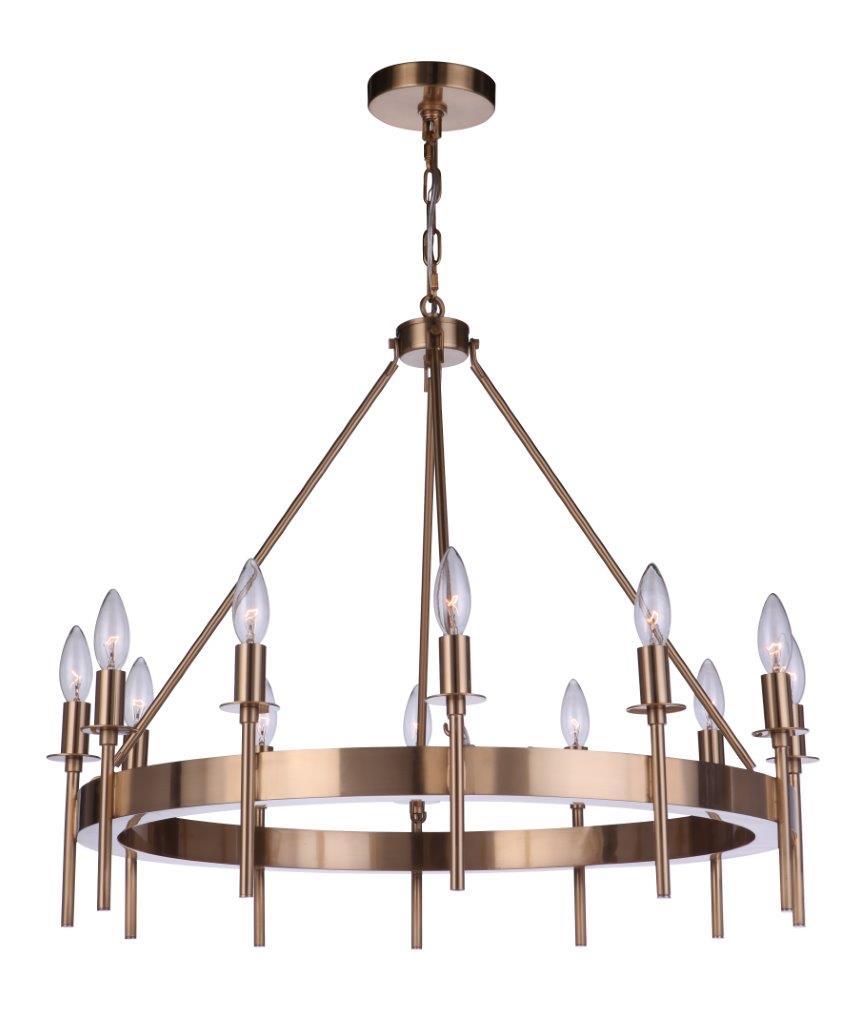 Larrson Chandelier 12 Light Satin Brass