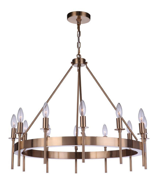 Larrson Chandelier 12 Light Satin Brass