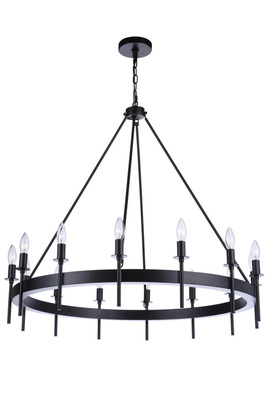 Larrson Chandelier 14 Light Flat Black