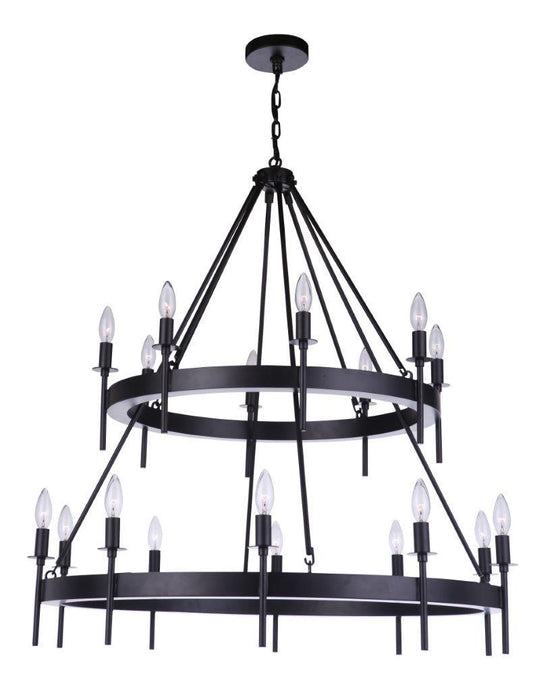 Larrson Chandelier 18 Light Flat Black