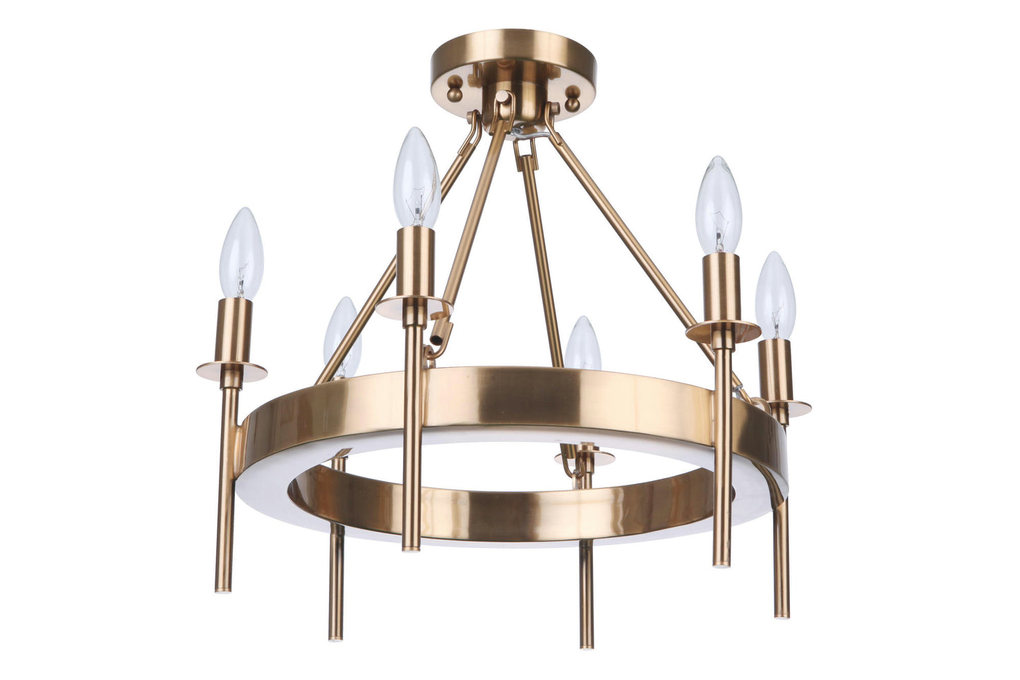 6 Light Semi-Flush, 54356-SB