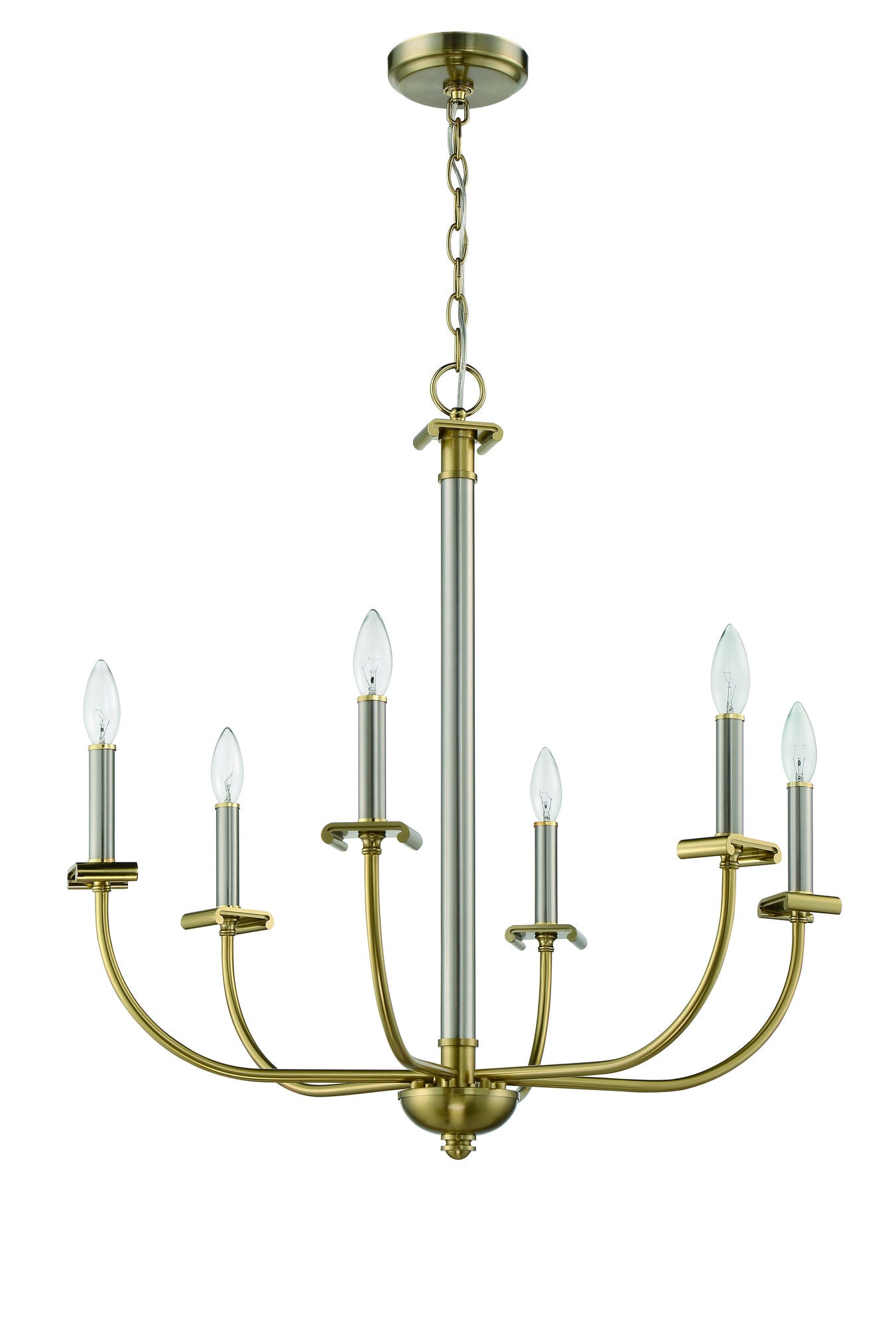 6 Light Chandelier, 54826-BNKSB