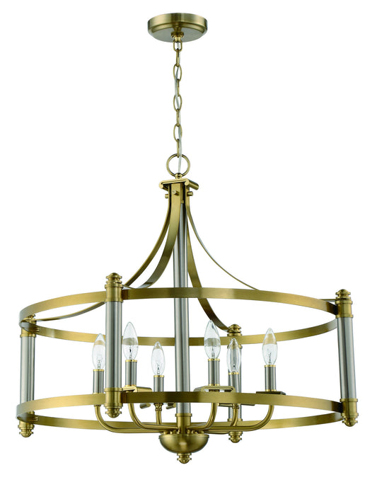 6 Light Pendant, 54896-BNKSB