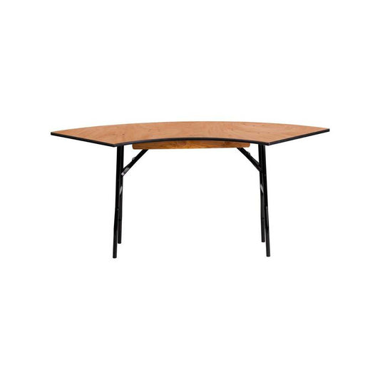 5.5 ft. x 2 ft. Serpentine Wood Folding Banquet Table