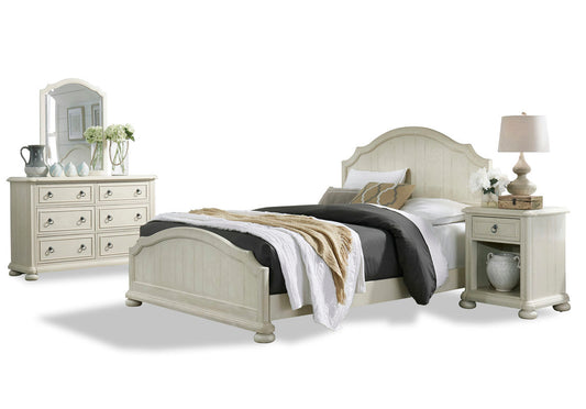 Chambre Queen Bed, Nightstand and Dresser with Mirror by homestyles