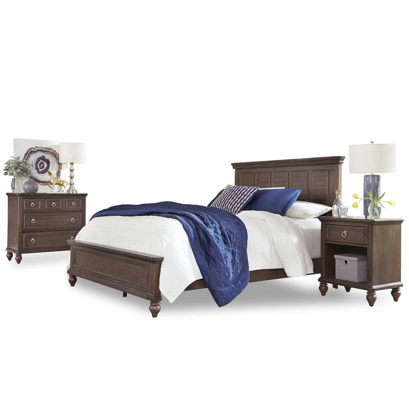 Marie Queen Bed, Nightstand and Chest by homestyles