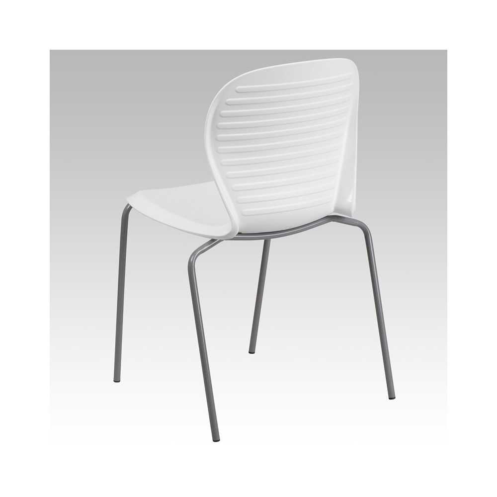 551 lb. Capacity White Stack Chair