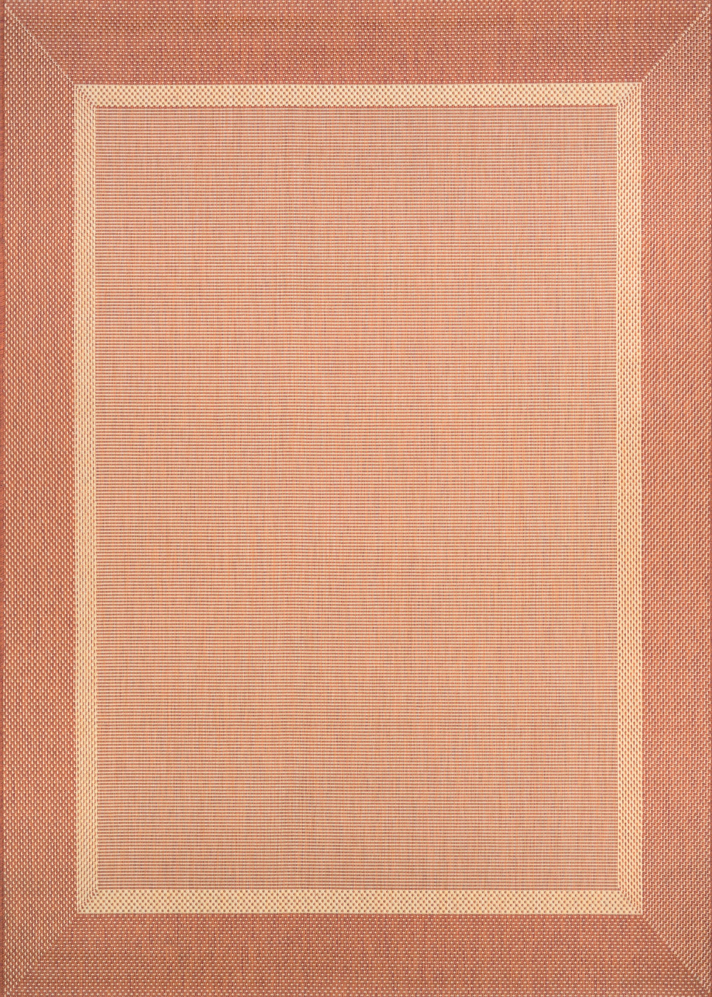 Couristan Recife Stria Texture Natural-Terra Cotta Square Rug 7'6" x 7'6"