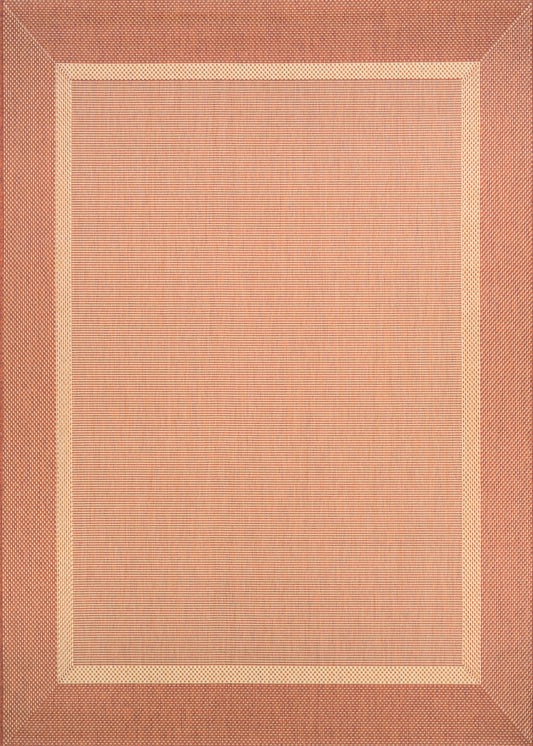 Couristan Recife Stria Texture Natural-Terra Cotta Rug 5'10" x 9'2"