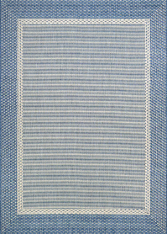 Couristan Recife Stria Texture Champagne-Blue Square Rug 8'6" x 8'6"