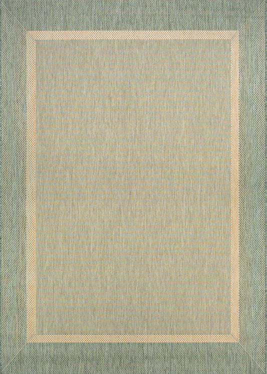 Couristan Recife Stria Texture Natural-Green Round Rug 7'6" x 7'6"