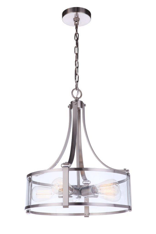 Elliot Pendant 5 Light, Brushed Polished Nickel