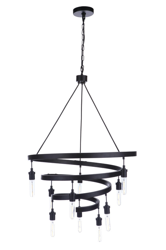 Tranquil Chandelier 10 Light Flat Black