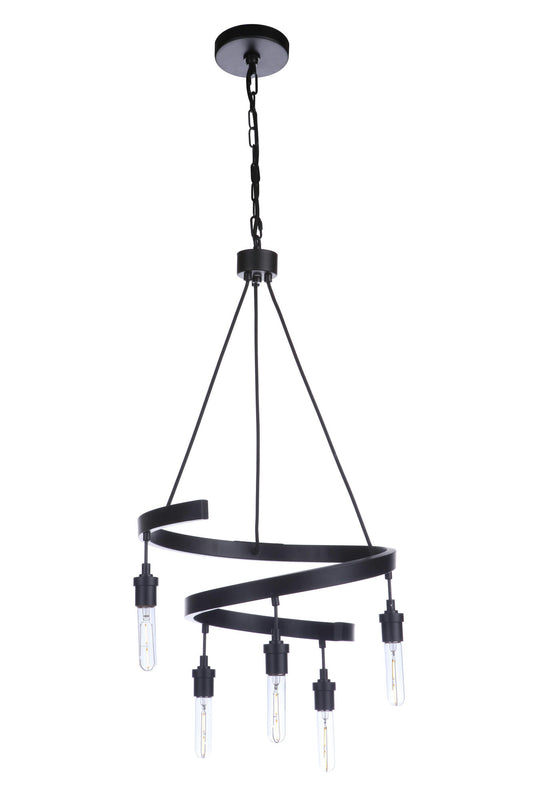 Tranquil Chandelier 5 Light Flat Black