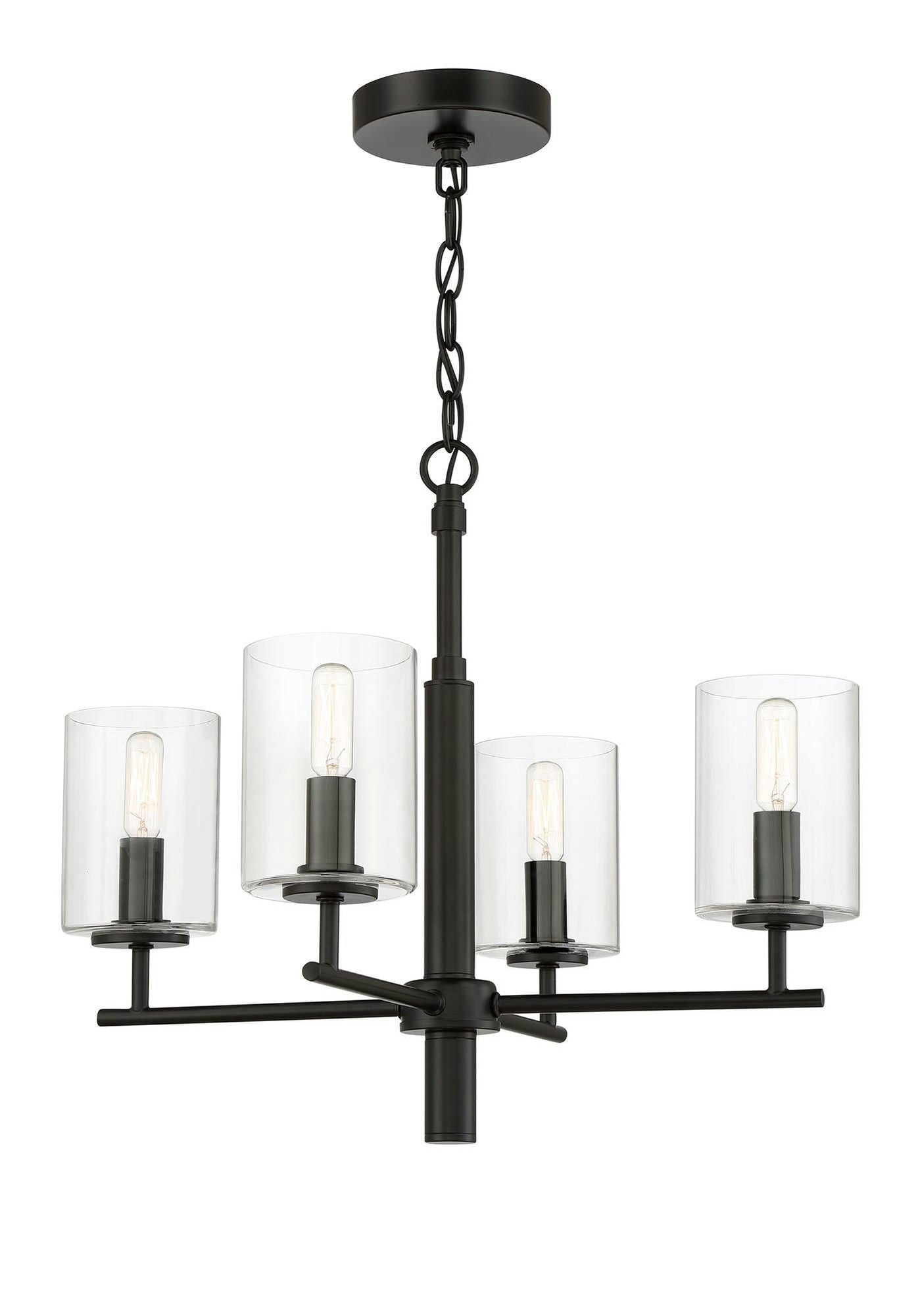 Hailie 4 Light Chandelier Flat Black