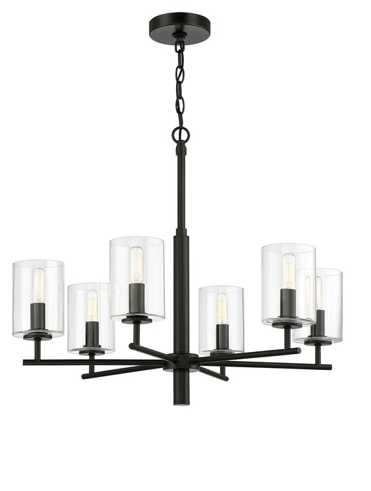 Hailie Chandelier 6 Light Flat Black