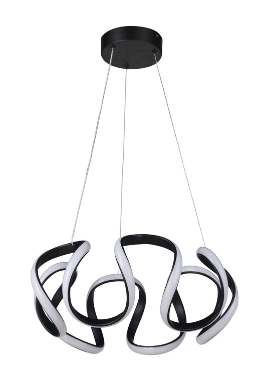 Pulse Dimmable LED Pendant, Flat Black