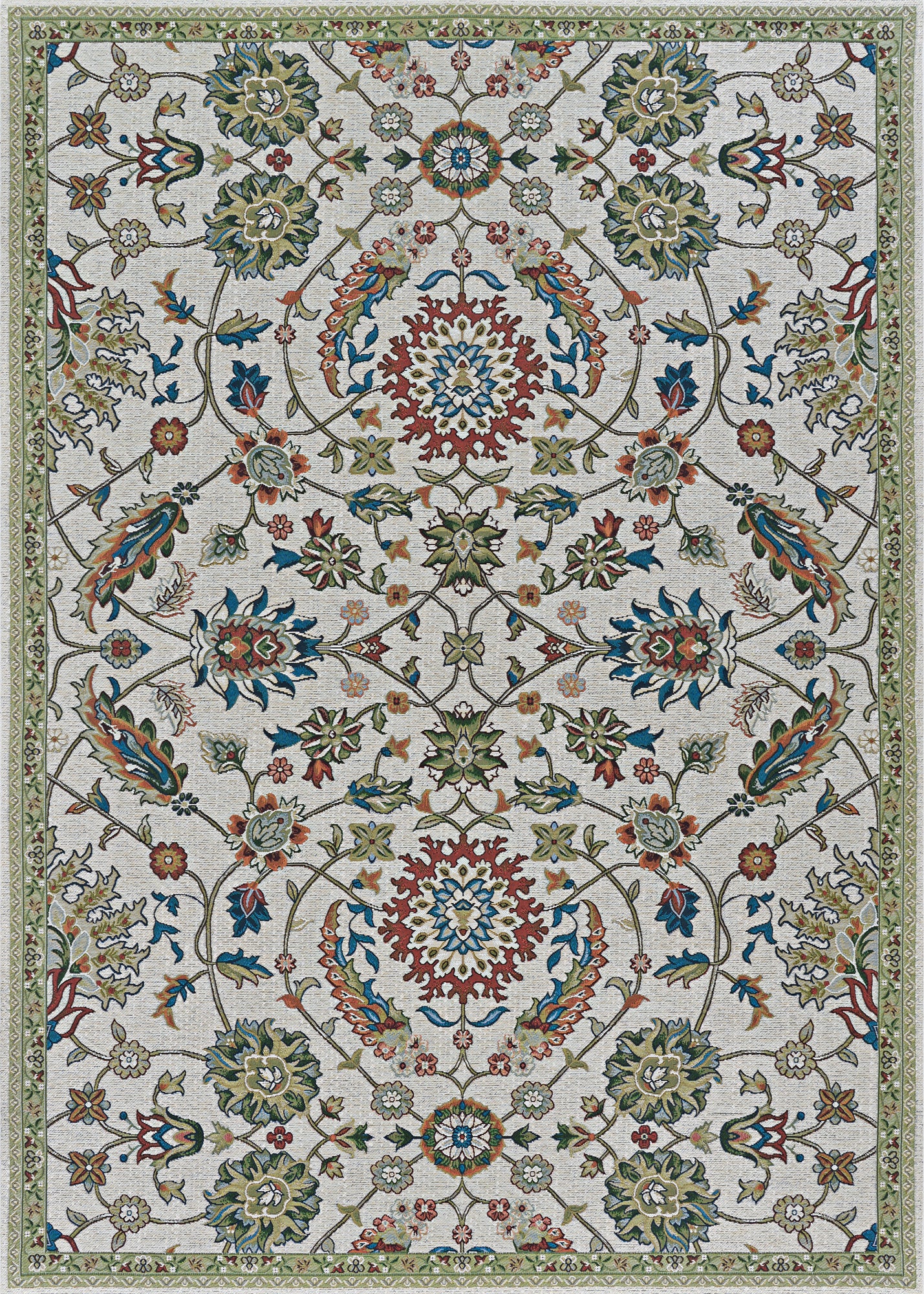 Couristan Dolce Flora Vines Beige-Multi Rug 2'3" x 3'11"