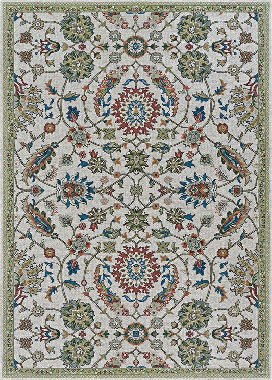 Couristan Dolce Flora Vines Beige-Multi Runner Rug 2'3" x 7'10"