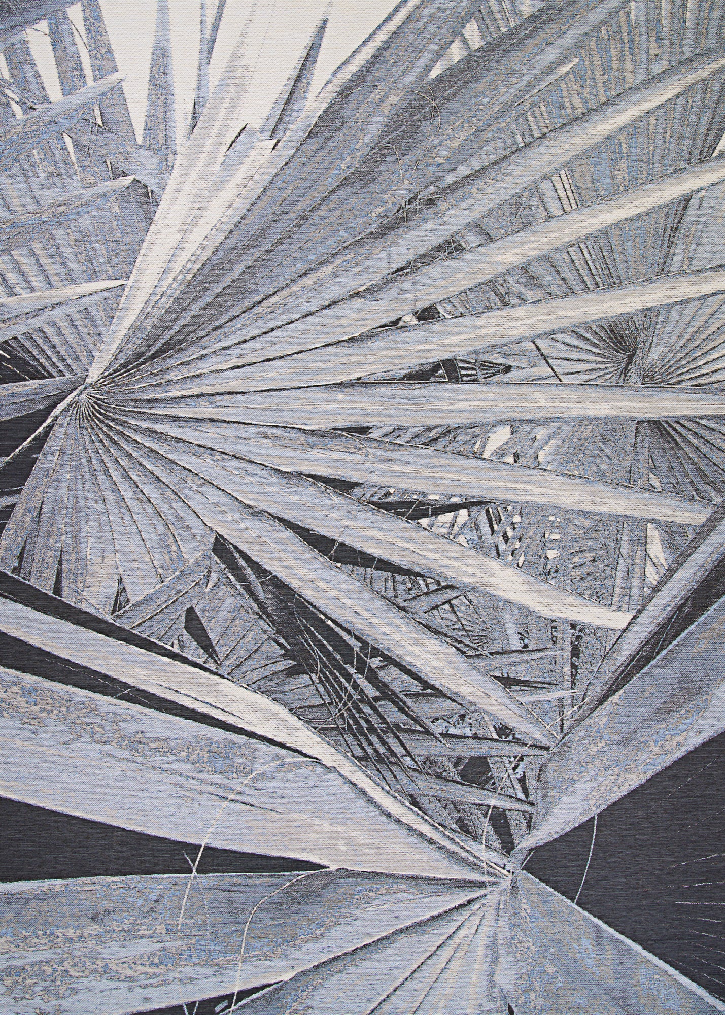 Couristan Dolce Kalamiaris Palms Silver Rug 5'3" x 7'6"